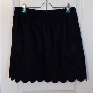 J. Crew scalloped linen skirt with pockets